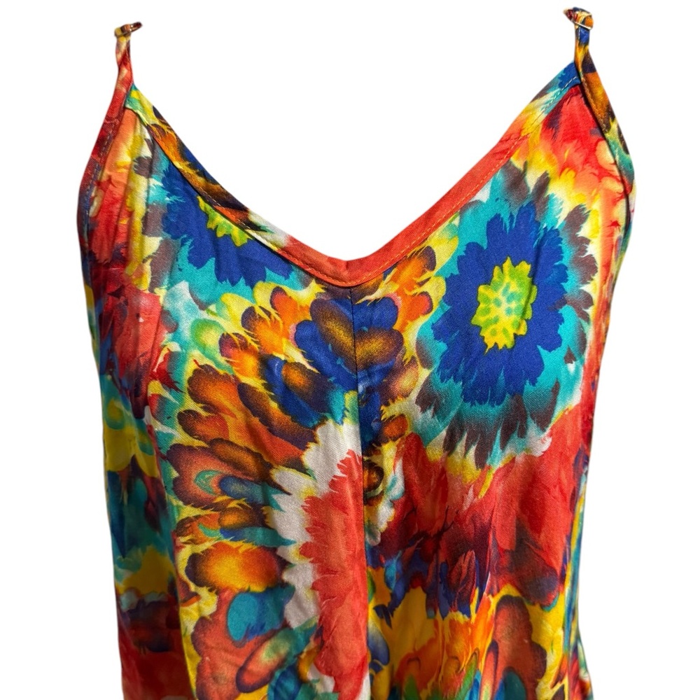 Romchard Rayon Floral Maxi Dress. O/S VGUC - Picture 2 of 9